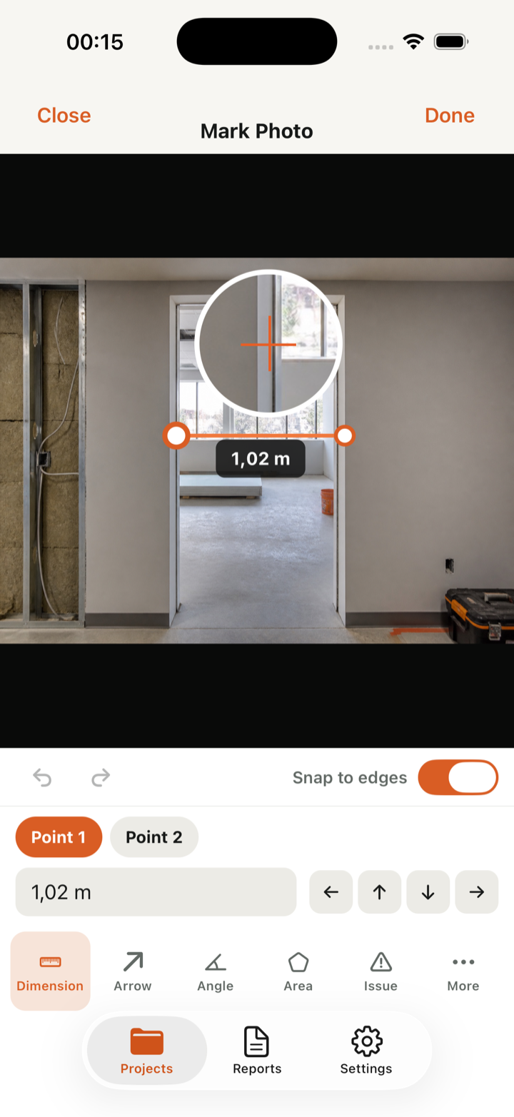 MeasureProof — English app screenshot