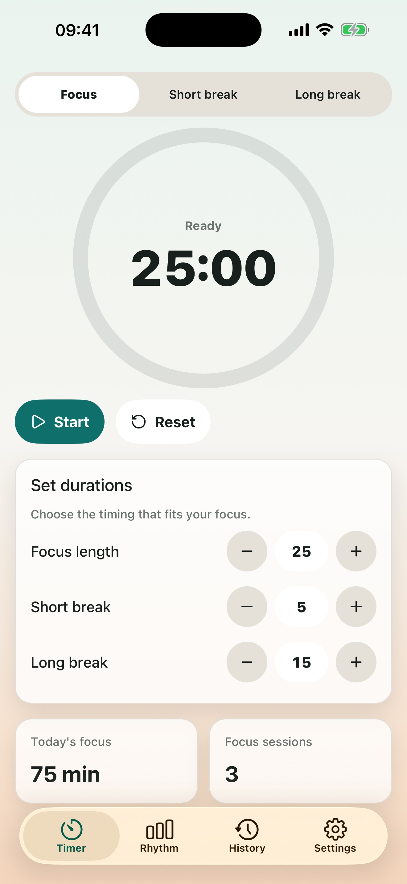 Tempo Aura — English app screenshot