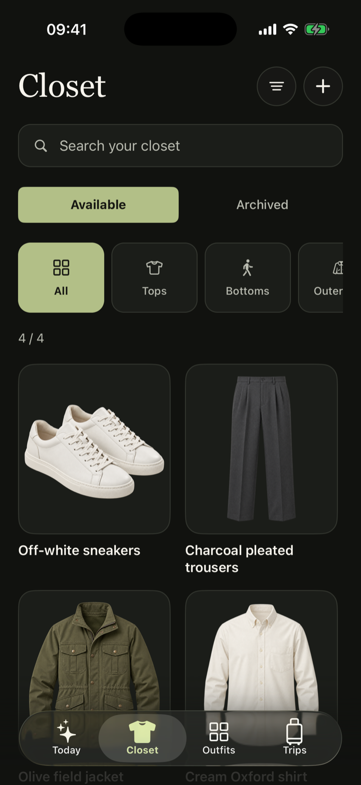 Wearvia — English app screenshot